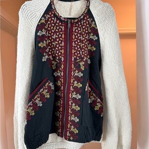 Free People Two Faced Embroidered Jacket